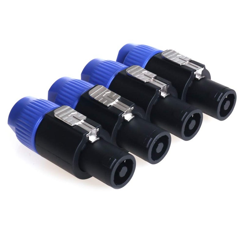 NANYI NL4FC speakon Cable Crown Amplifier, Audio Speaker Plug Twist Lock 4 Pole Speaker Plug Compatible with Neutrik Speakon NL4FC, NL4FX, NLT4X, NL2FC - 4 Pack - Image 4